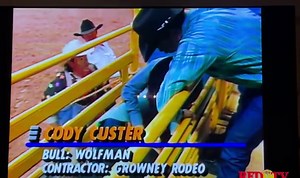 49K views · 2.4K reactions | 1992 World Champion Cody Custer gets the job done on Wolfman (Growney Brothers Rodeo Company) for 94 points in Round 10 of the 1991 National Finals Rodeo. | Humps N Horns Bull Riding Magazine | Facebook