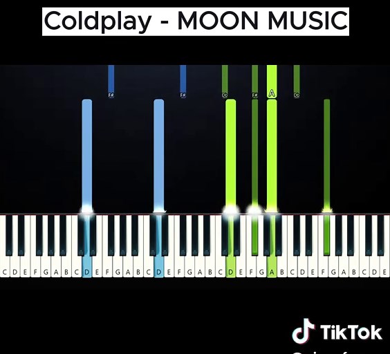 Coldplay - MOON MUSIC #piano #pianotutorial #pianocover #pianomusic #pianoeasy #beginner