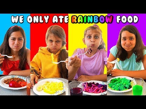 We only ate RAINBOW FOOD for 24 hours - LAST ONE TO EAT WINS!