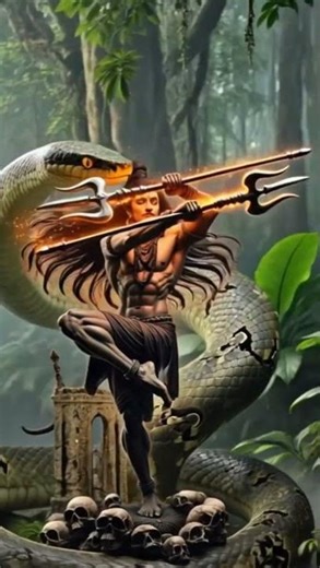 🌹Mahadev vs Naag Shakti The Divine Power of Lord Shiva🔱#shorts#short video#tending#yt #viral#lady X