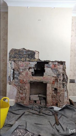 Replacing an electric fire with a log burner part 1
