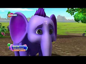 Appu The Yogic Elephant - DANGER in the JUNGLE!! | Animated Cartoon on Gubbare Tv