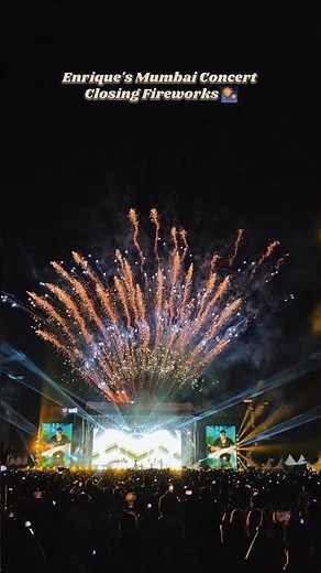 Mumbai Sky Lit Up 🎆 Enrique Iglesias Concert Finale | “I Like It” Fireworks Show