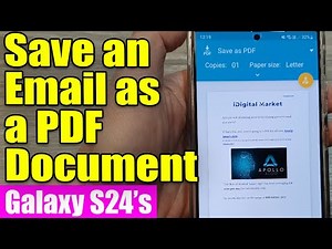📄 Save Emails as PDFs on Your Galaxy S24/S24+/Ultra - Easy Guide 📄