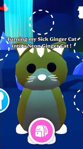 Turning my Sick Ginger Cat into a Neon Ginger Cat in Adopt me! #gingercat #adoptme #roblox