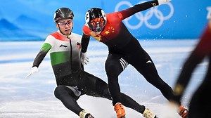 China's Ren Ziwei wins 1000m gold medal in chaotic final