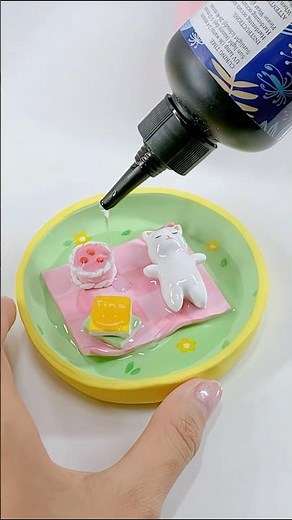 UV Resin ✨ #claytutorial #diy #clayart #craft #aảidryclay #howtomake