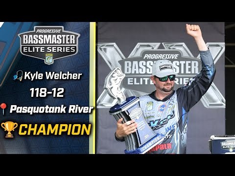 Kyle Welcher wins the 2025 Bassmaster Elite at Pasquotank River with 118 pounds, 12 ounces