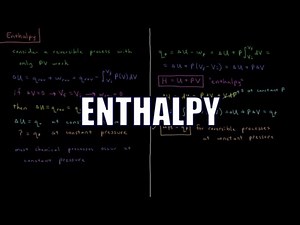 Chemical Thermodynamics 3.10 - Enthalpy