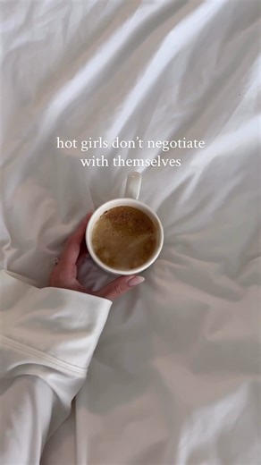 negotiation is where discipline breaks down. remove it by setting rules: • same wake time every day • no snooze - alarm off means feet on the floor • workouts happen, mood irrelevant decide once. follow through daily. that’s self-respect in practice. #hotgirldiscipline #selfdiscipline #consistency
