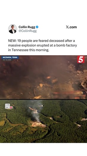 According to authorities, an explosion was heard at the Accurate Energetic Systems plant, located 60 miles from Nashville. 19 employees are unaccounted for, according to Humphreys County emergency management director Odell Poyner. "Right now we're prioritizing people that are involved, their families and trying to be very compassionate toward them," Humphreys County Sheriff Chris Davis said. Horrific. | Collin Rugg