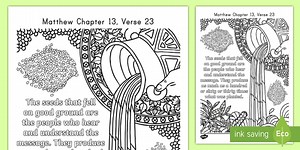 Matthew 13:23 Mindfulness Colouring Page