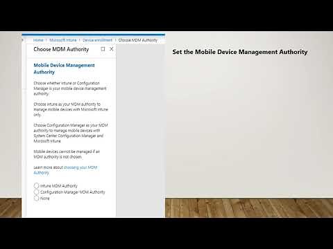 How to set MDM authority in Microsoft Intune - Microsoft Intune Training Series video No#125