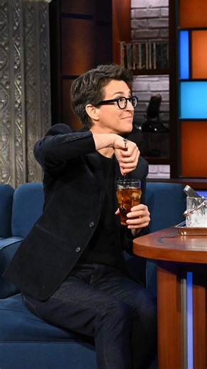 Rachel Maddow always tells (and pours) it straight. 🥃 #Colbert #RachelMaddow The Rachel Maddow Show | The Late Show with Stephen Colbert