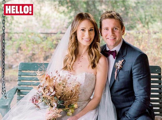 Downton Abbey's Allen Leech marries American actress Jessica Blair Herman in front of former co-stars in Californian ceremony
