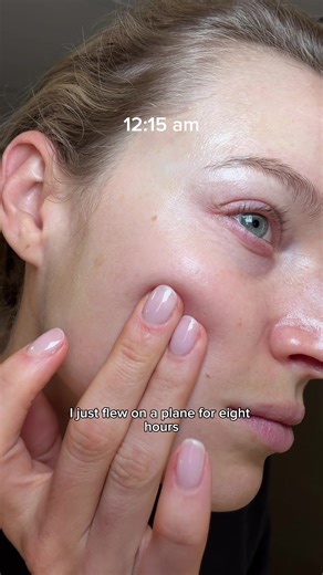 Always doing literally the most to not look - tired - bloated - puffy - dehydrated - dry - just bleh Here is my go to pre modeling product line up: Cleanser - using Murad today Iris and Romeo reset spray @currentbody red light mask @DrJart North America hydration mask @Iris&Romeo glow serum @Goop eye cream Goop all in one face cream @SURI tooth brush @getgoodinbed blue light glasses @LUMIFY Eye Drops Eye patches. These ones are Jouer but love any honestly lol #morningroutine #model #skincare #gu