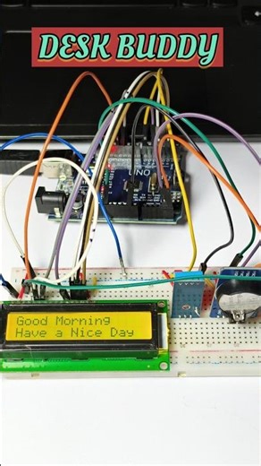 Arduino Desk Buddy 🔥 | DHT11 + DS3231 + LCD 16x2 Project