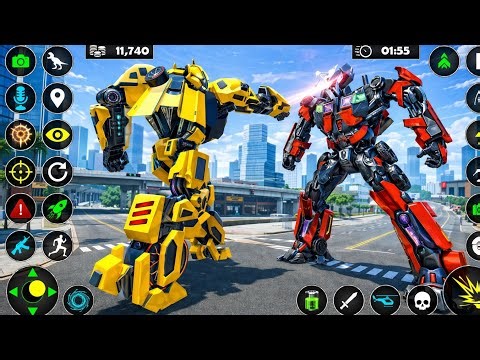 Rad Robot Multiple Transformers Dino Car Jet Robot Action - Android Gameplay