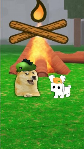 Doge x Gym Dog Save Rabbit #roblox #99nightintheforest #usa