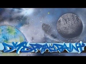 Spray Paint Galaxy Tutorial - Earth, Moon & Stars