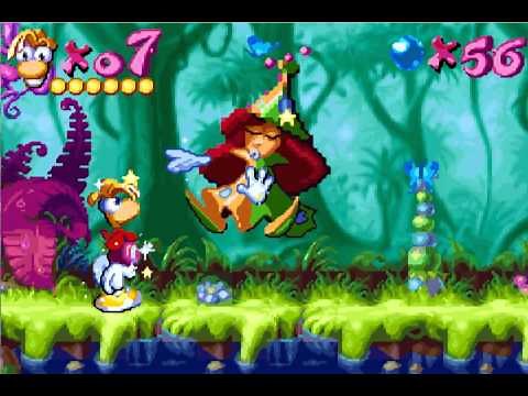 Rayman Advance Death-Free Walkthrough - part 1 - Pink Plant Woods