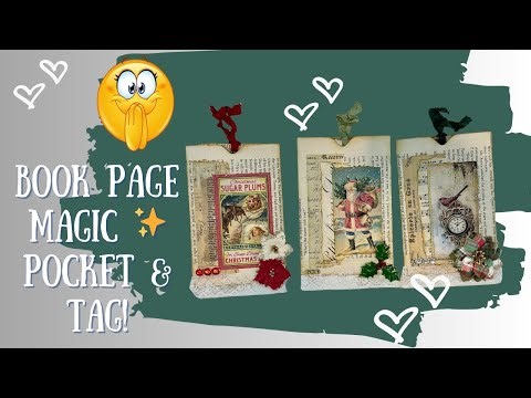 Turn Book Pages into Beautiful Pockets & Tags | Simple Junk Journal Idea