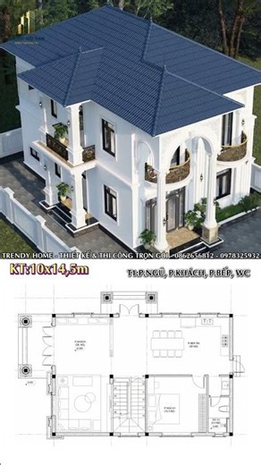 Xem ngay mẫu nhà mái Nhật 2 tầng Tân cổ điển được nhà nhà săn đón | TDH 15