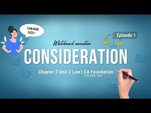Consideration Explained | CA Foundation Law Chapter 2 Unit 2 | Episode 1 | Whiteboard Animation