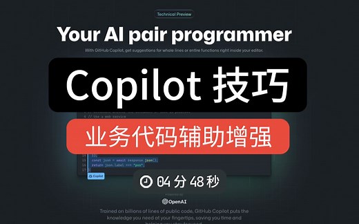 超强的AI代码辅助工具copilot使用技巧，编程业务代码辅助增强