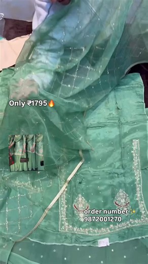 Rajinder Kumar on Instagram: "Fabric pure glass dupatta viscous organza #pappushahclothhouse"