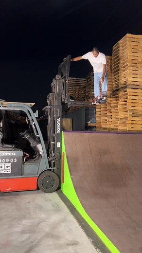 5.5K views · 65 reactions | Off the forklift‼️勞 #skateboardingisfun | OC Ramps | Facebook