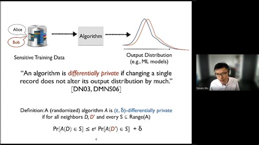Differential Privacy for ML