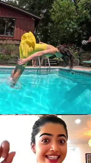 backflip in a pool!#swimming #swim #swimmingpool #waterslide #mermaidpool #waterpark #acrobatics