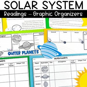 Solar System Activities Inner and Outer Planets Worksheets Science Reading