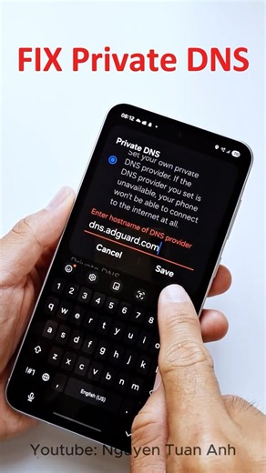 Fix private DNS problem on android