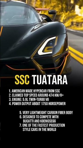 SSC Tuatara – The American Hypercar That Challenges 474 km/h Speed Records #cartok #automobile