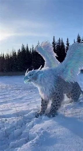 Ice Griffin is a legendary variant of the griffin associated with frozen mountains, northern winds, and extreme cold. Like the traditional griffin—part eagle and part lion—the Ice Griffin combines the strength of a great predator with the dominance of a sky hunter. In myths and later fantasy traditions, it is said to inhabit glaciers, snow-covered peaks, and polar regions where few humans can survive. Its feathers and fur are often described as pale, icy, or frost-covered, blending into its envi