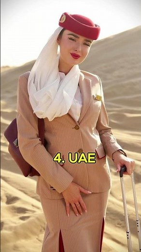 Top 10 Most Beautiful Air Hostess Uniforms in the World ✈️🌍 #shorts #airhostess #cabincrew