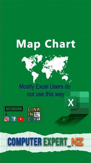 How to Create a Map Chart in Excel | Step-by-Step Tutorial for Beginners #excel #shorts #ytshorts