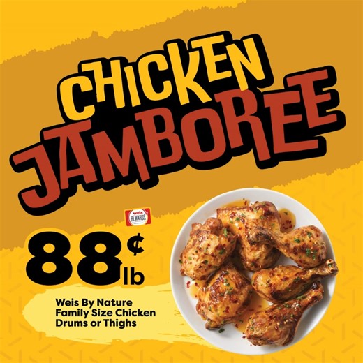 Get cluckin' for our Chicken Jamboree sale! 🐓 Stock up on all kinds of chicken for future meal preps or quick snacks! Shop Now - https://www.weismarkets.com/shop/?query=chicken&pagesize=20&department_id=140&apply_user_tags=1 | Weis Markets