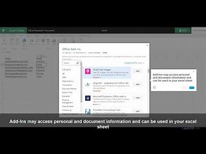 How to add Office Add-ins in Excel @Office365