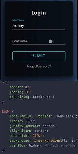 Animeted loging form in html and css 🔥