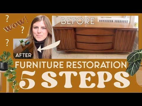 FURNITURE RESTORATION 5 STEPS - MID CENTURY MODERN CREDENZA