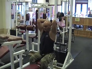 Seated Low Pulley Overhead Tricep Extension (Rope Extension)