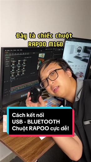 Hướng dẫn kết nối chuột RAPOO qua USB và Bluetooth