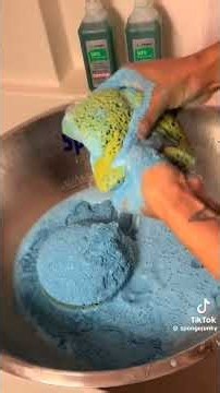 Watery paste squeezes w Pinalen 🌲🫧 & wintergreen 💚🫧| Sponge squeezing ASMR 🧽🧽