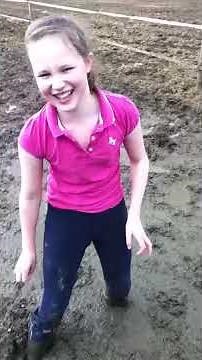 Charlotte getting stuck in the mud again! :D