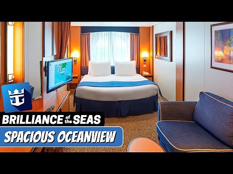 Brilliance of The Seas | Spacious Oceanview Stateroom Tour & Review 4K | Royal Caribbean Cruise Line