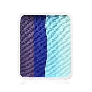 Kraze FX Face Paint Palette Refill - Sea Wave Face Paint (6 gm) - Hypoallergenic, Non-Toxic, Water Activated Professional Face & Body Painting Makeup Supplies for Adults