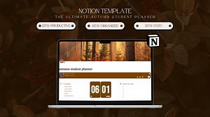 Aesthetic Autumn Student Planner | Notion Template (digital Download) - Etsy Canada